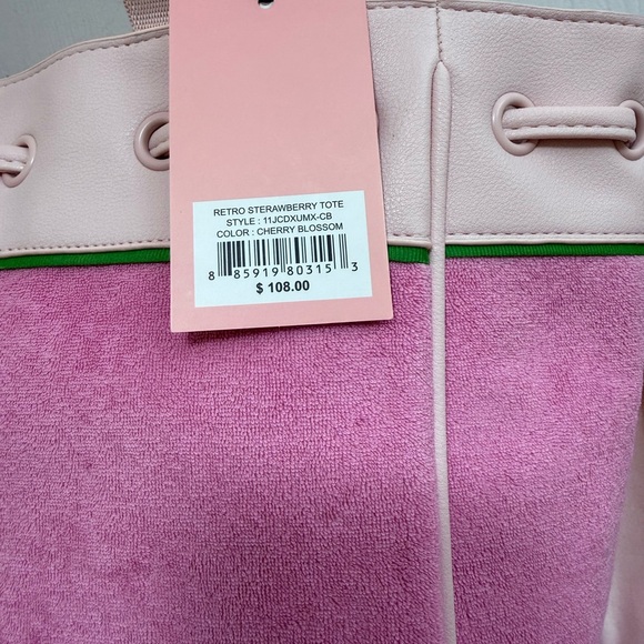 NWT Juicy Couture Pink Strawberry 🍓 Daydreamer Tote in Cherry 🍒 Blossom - Picture 2 of 9
